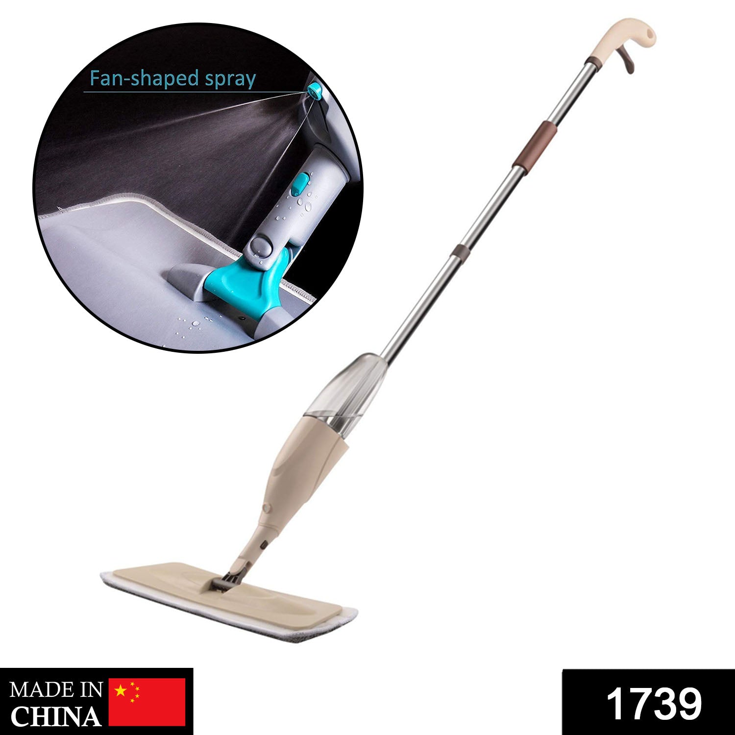 Spray mop with removable cleaning pad Spray mop with removable cleaning pad